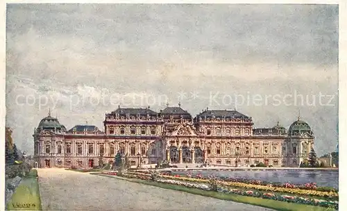 AK / Ansichtskarte Wien Schloss Belvedere Kuenstlerkarte Ernst Graner Kat. Wien