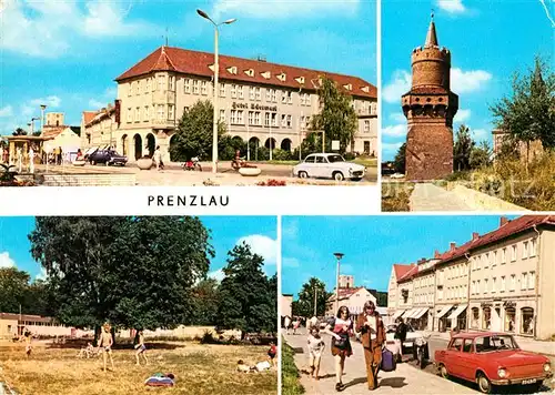 AK / Ansichtskarte Prenzlau Hotel Uckermark Mitteltorturm Staedtisches Seebad  Kat. Prenzlau