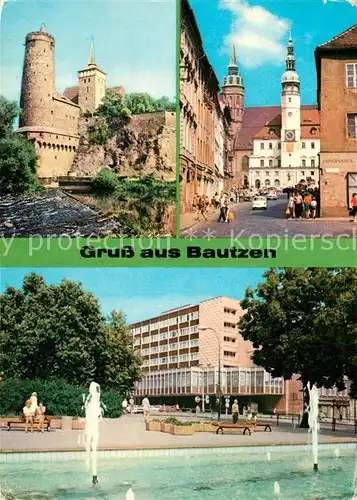 AK / Ansichtskarte Bautzen Alte Wasserkunst Michaeliskirche Hotel HO Cafe Lubin Kat. Bautzen