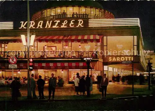 AK / Ansichtskarte Berlin Kurfuerstendamm Ecke Joachimstaler Strasse Cafe Kranzler Nachtaufnahme Kat. Berlin