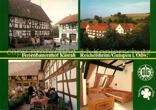 AK / Ansichtskarte Gumpen Odenwald Ferienbauernhof Kaesrah Terrasse Gaestezimmer Reiten Kat. Reichelsheim (Odenwald)