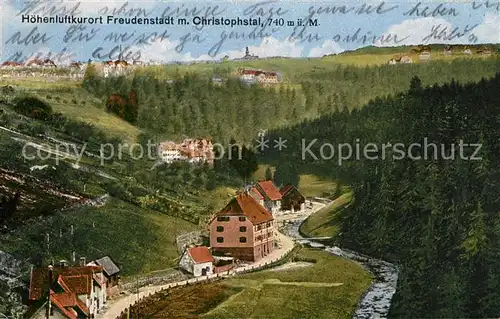 AK / Ansichtskarte Freudenstadt Panorama Christophstal Kurort Schwarzwald Kat. Freudenstadt