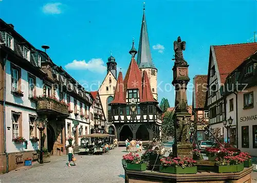 AK / Ansichtskarte Michelstadt Marktplatz Rathaus Kat. Michelstadt