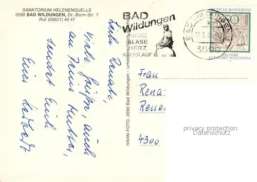 AK / Ansichtskarte Bad Wildungen Sanatorium Helenenquelle Kat. Bad Wildungen