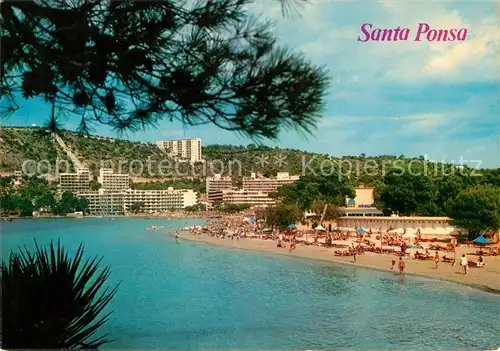 AK / Ansichtskarte Santa Ponsa Mallorca Islas Baleares Panorama Strand Kat. Calvia