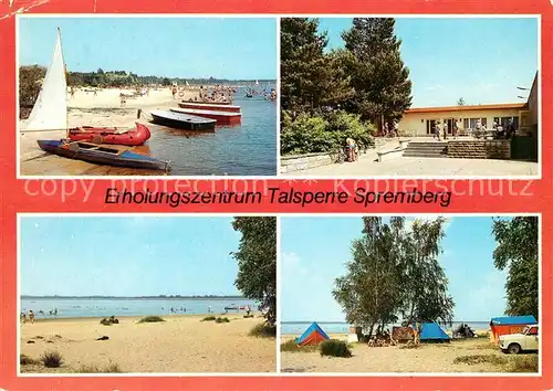 AK / Ansichtskarte Spremberg Niederlausitz Nordstrand Bagenz Kunsum Gaststaette Strand Campingplatz Kat. Spremberg