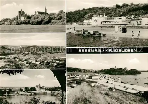 AK / Ansichtskarte Seeburg Eisleben Teilansichten Panorama Fahrgastschiff Kat. Seeburg Eisleben