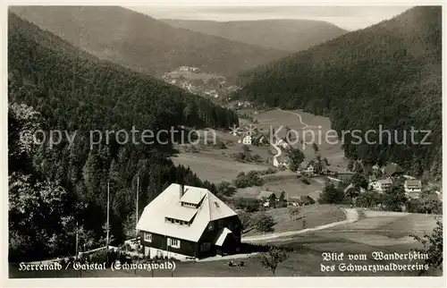 AK / Ansichtskarte Gaistal Panorama Blick vom Wanderheim des Schwarzwaldvereins Kat. Bad Herrenalb