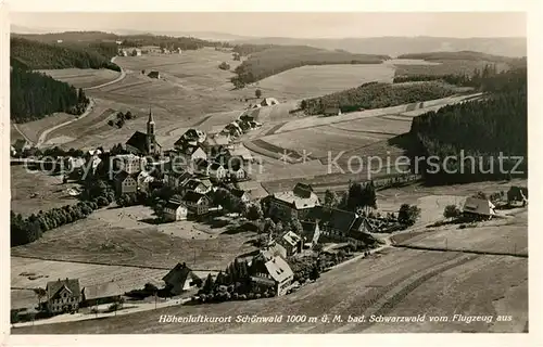 AK / Ansichtskarte Schoenwald Schwarzwald Hoehenluftkurort Fliegeraufnahme Kat. Schoenwald im Schwarzwald