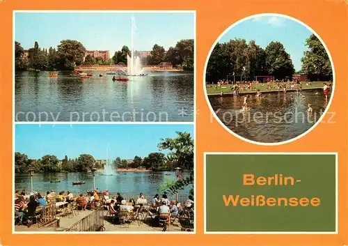 AK / Ansichtskarte Weissensee Berlin Partien am Weissensee Kat. Berlin