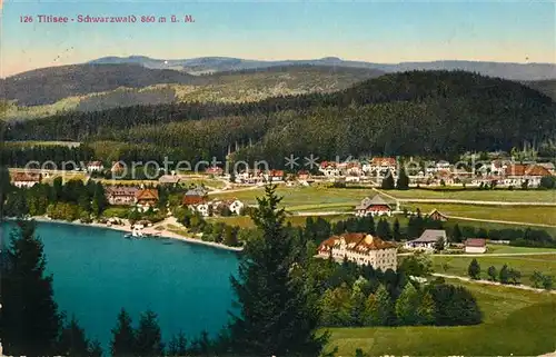 AK / Ansichtskarte Titisee Neustadt Fliegeraufnahme Seepartie Kat. Titisee Neustadt