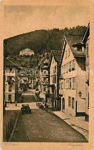 AK / Ansichtskarte Wildbad Schwarzwald Bergbahn Strassenpartie Kat. Bad Wildbad