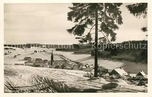 AK / Ansichtskarte Schoenwald Schwarzwald Skipiste Kat. Schoenwald im Schwarzwald