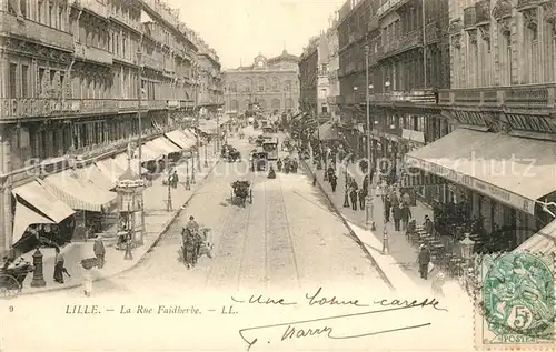 AK / Ansichtskarte Lille Nord Rue Faidherbe Pferdekutschen Kat. Lille