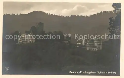 AK / Ansichtskarte Hornberg Schwarzwald Beamtenerholungsheim Schloss Hornberg Kat. Hornberg