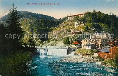 AK / Ansichtskarte Innsbruck Sillfall mit Berg Isel Wasserfall Kat. Innsbruck