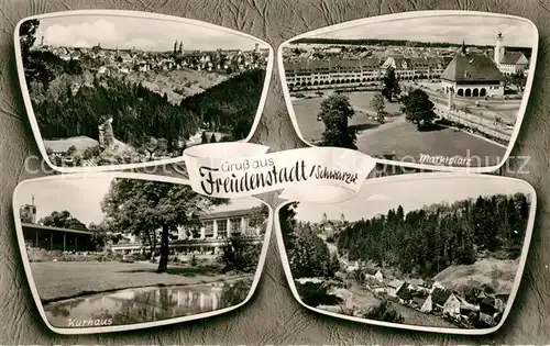 AK / Ansichtskarte Freudenstadt Panorama Kurort im Schwarzwald Marktplatz Kurhaus Kat. Freudenstadt