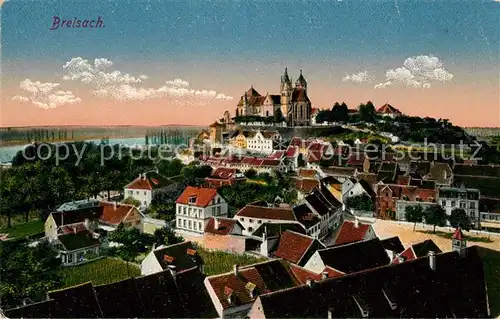 AK / Ansichtskarte Breisach Rhein Stadtpanorama Altstadt mit Muenster Kirche Kat. Breisach am Rhein