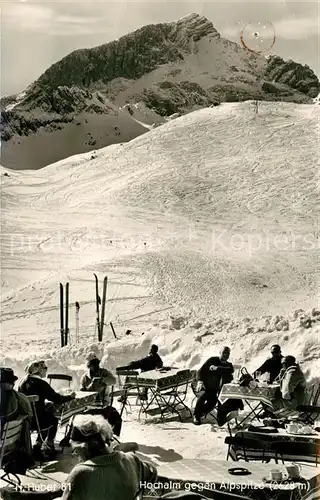 AK / Ansichtskarte Grainau Hochalm mit Alpspitze Terrasse Kat. Grainau