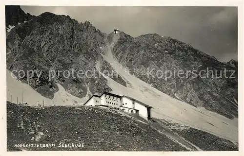 AK / Ansichtskarte Nordkettenbahn Innsbruck Seegrube Berghotel Gebirgspanorama Kat. Innsbruck