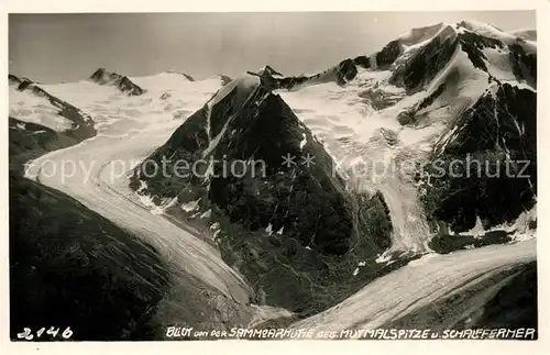 AK / Ansichtskarte Sammoarhuette Blick gegen Mutmalspitze und Schalfferner Gebirgspanorama