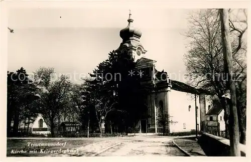 AK / Ansichtskarte Trautmannsdorf Kirche mit Kriegerdenkmal Kat. Saldenburg