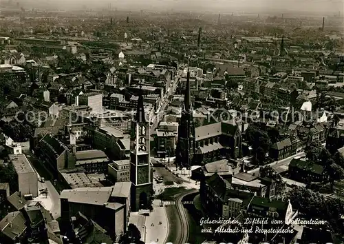 AK / Ansichtskarte Gelsenkirchen Fliegeraufnahme Stadtzentrum Altstadt Propsteikirche Kat. Gelsenkirchen