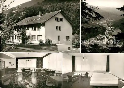 AK / Ansichtskarte Bad Herrenalb Landhaus Margareta Gastraum Zimmer Panorama Kat. Bad Herrenalb