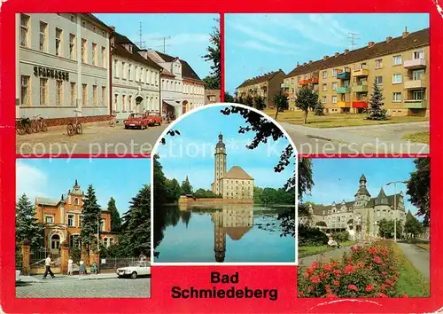 AK / Ansichtskarte Bad Schmiedeberg Markt Rebhahnweg Heidesanatorium Genesungsheim Freundschaft Reinharz Kurhaus Kat. Bad Schmiedeberg Duebener Heide