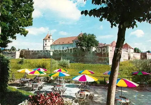 AK / Ansichtskarte Fagaras Burg Stadtmauer Restaurant Terrasse