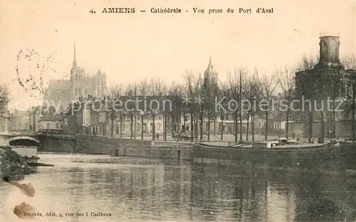 AK / Ansichtskarte Amiens Cathedrale Vue prise du Port d`Aval Kat. Amiens