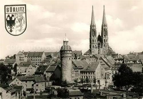 AK / Ansichtskarte Goerlitz Sachsen Peterskirche und Nikolaiturm Kat. Goerlitz