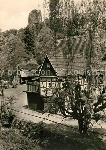 AK / Ansichtskarte Rathen Saechsische Schweiz Alte Muehle und Talwaechter Kat. Rathen Sachsen