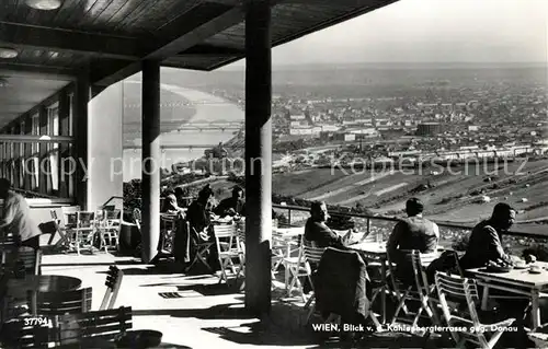 AK / Ansichtskarte Wien Blick von der Kahlenbergterrasse gegen Donau Kat. Wien