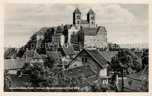 AK / Ansichtskarte Quedlinburg Schloss Feudalmuseum und Dom Kat. Quedlinburg