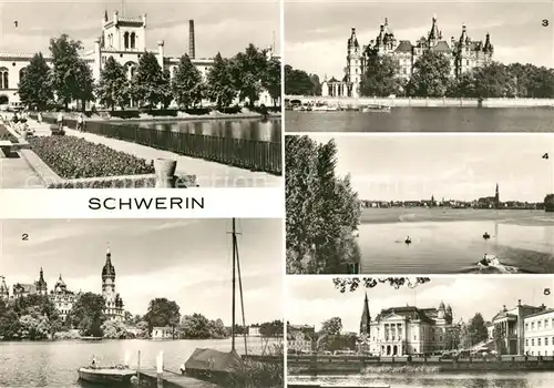 AK / Ansichtskarte Schwerin Mecklenburg Pfaffenteich Schloss Ziegelsee  Kat. Schwerin