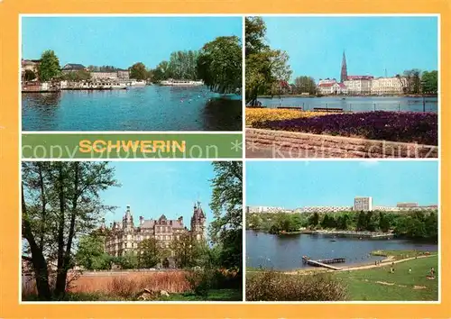 AK / Ansichtskarte Schwerin Mecklenburg Anlegestelle Weissen Flotte Schloss Schwerin Kat. Schwerin