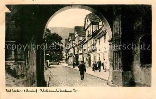 AK / Ansichtskarte Bad Sooden Allendorf Blick durchs Soodener Tor Kat. Bad Sooden Allendorf