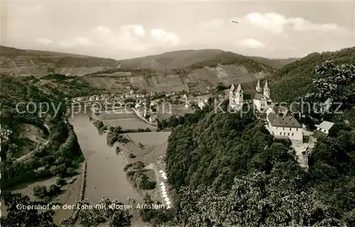 AK / Ansichtskarte Obernhof Lahn Fliegeraufnahme mit Kloster Arnstein Kat. Obernhof