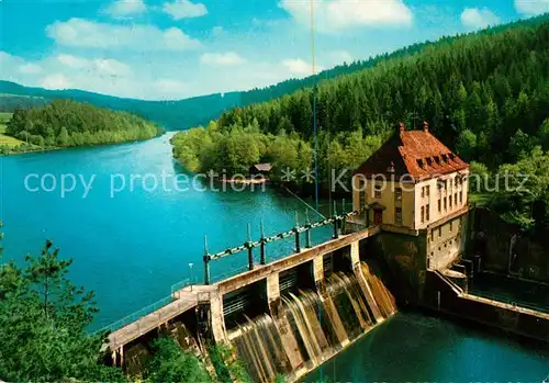 AK / Ansichtskarte Hoellensteinsee Kraftwerk Stauwehr Kat. Viechtach