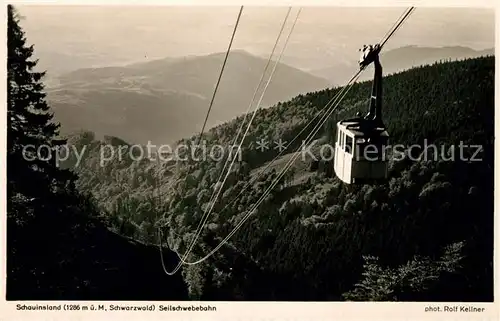 AK / Ansichtskarte Foto Kellner Rolf Nr. 6719 Schauinsland Seilbahn  Kat. Fotografie