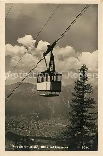 AK / Ansichtskarte Seilbahn Patscherkofel Innsbruck Kat. Bahnen