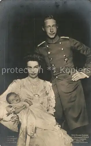 AK / Ansichtskarte Adel Preussen Kronprinzessin Cecilie Kronprinz Wilhelm Kat. Koenigshaeuser