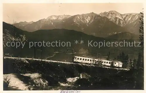 AK / Ansichtskarte Zahnradbahn Bayerische Zugspitzbahn Hoher Damm Eibsee  Kat. Bergbahn