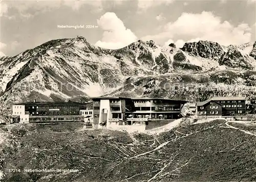 AK / Ansichtskarte Oberstdorf Nebelhornbahn Bergstation mit Hotel Hoefatsblick mit Edmund Probst Haus Kat. Oberstdorf