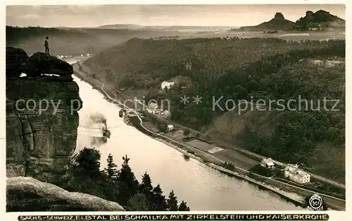 AK / Ansichtskarte Foto Hahn Nr. 907 Elbtal Schmilka Zirkelstein Kaiserkrone  Kat. Fotografie