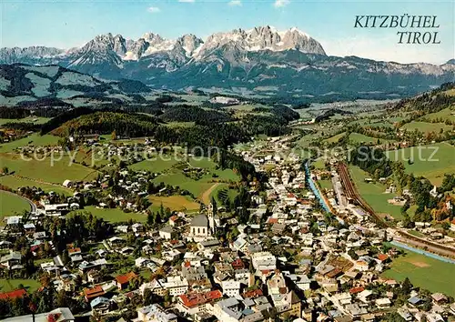 AK / Ansichtskarte Kitzbuehel Tirol Fliegeraufnahme Kaisergebirge Kat. Kitzbuehel