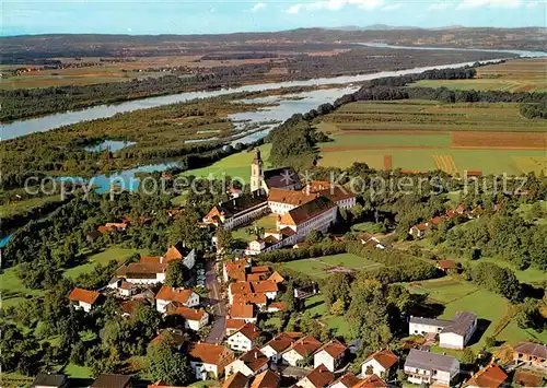 AK / Ansichtskarte Reichersberg Inn Fliegeraufnahme Augustinerstift