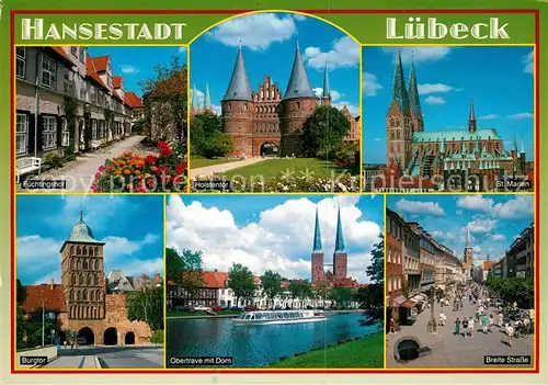 AK / Ansichtskarte Luebeck St. Marien Breite Strasse Burgtor Holstentor Kat. Luebeck