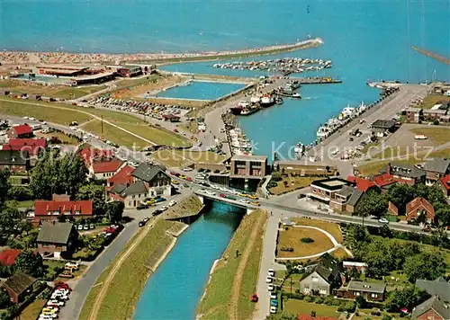 AK / Ansichtskarte Bensersiel Nordseebad mit Seewasser Wellenschwimmbad Fliegeraufnahme Kat. Esens